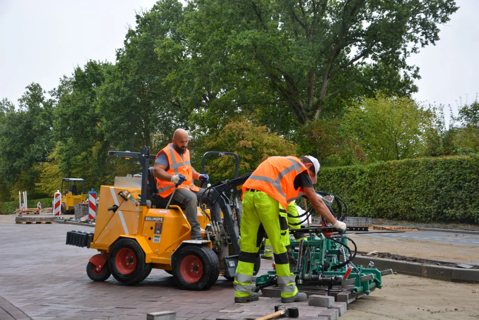 Aanleg van de nieuwe parkeerinrichting